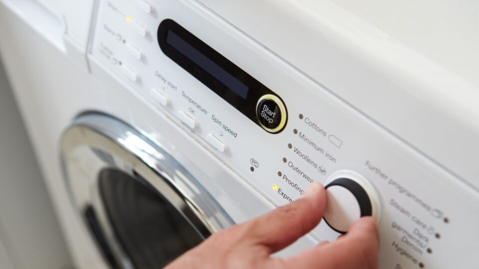 Símbolos de lavado del panel de la lavadora